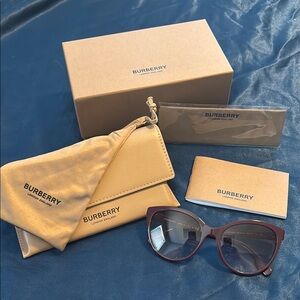 Burberry Women's Burgundy Sunglasses NWT
